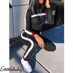 Hot sale casual 2Pcs Women Hoodies Sports Tops Pants Tracksuit