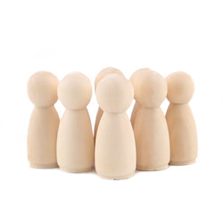 10pc Wooden Doll 65mm-35mm Wooden Blank Peg Dolls Girl Boy DIY Unfinished Doll Maple Rodent Handmade Baby Product Christmas Gift