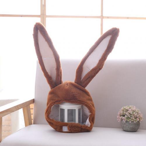 Cute Girls Hat Plush Rabbit Bunny Ears Hat Earflap Cap Head Warmer Photo Supplies