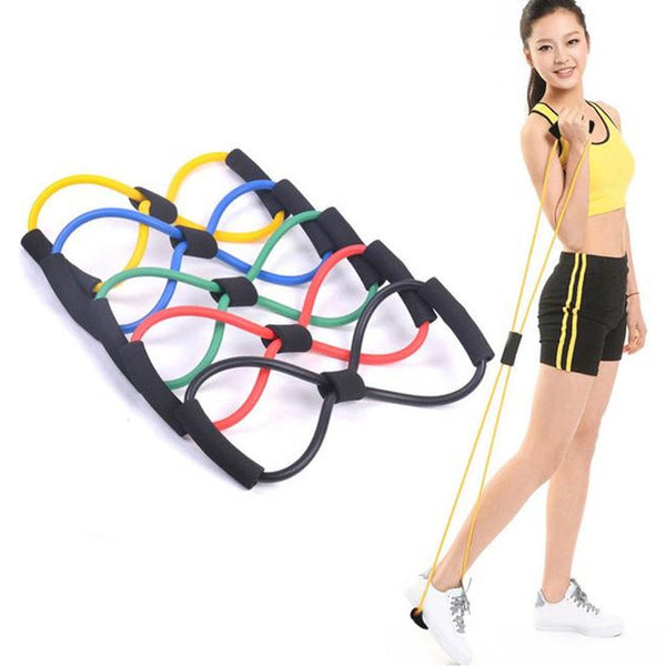 Home Sport Fitness Yoga 8 Shape Pull Rope Tube Equipment Fitness Belt