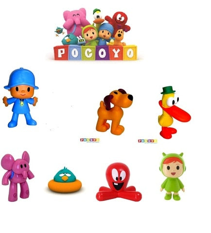 FIGURE POCOYO COMANSI and BULLYLAND ELLIY ,LOULA, Duck, FOR CHILDREN CUMPLEAÑO gift