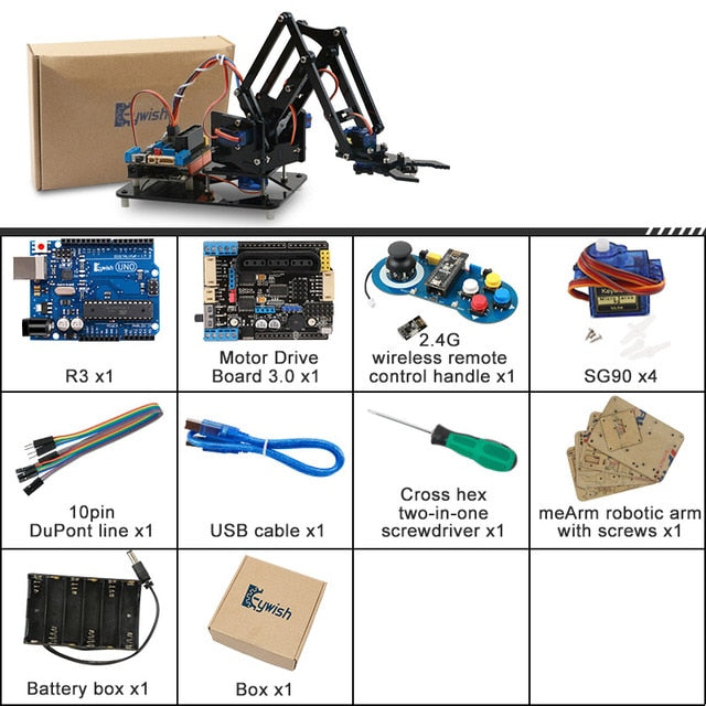 4DOF DIY Robot Arm Kit Educational Robotics Claw