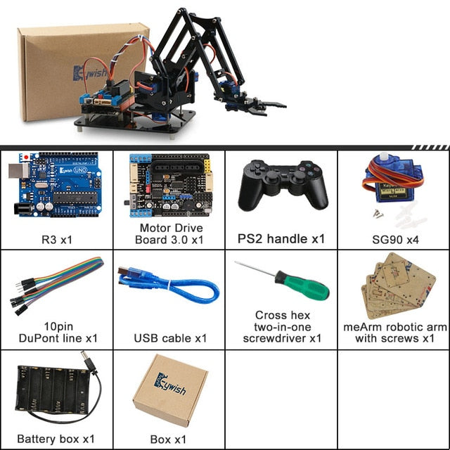 4DOF DIY Robot Arm Kit Educational Robotics Claw