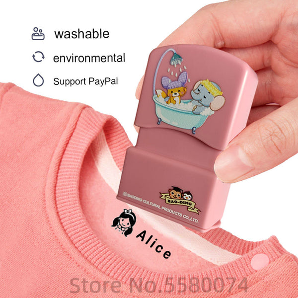custom-made Baby Name Stamp for children Name Seal student clothes chapter