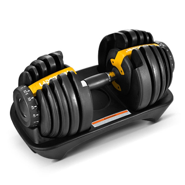 2020 New popular 52.5lb adjustable dumbbell set 24kg  household fast automatic High quality dumbbells Fitness equipments