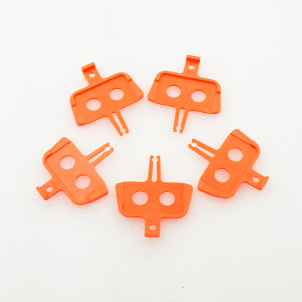 Hydraulic Disc Brake Pads Spacer, instert of disc brake pads, 5 pcs per order. Red color, for Shimano and other bands